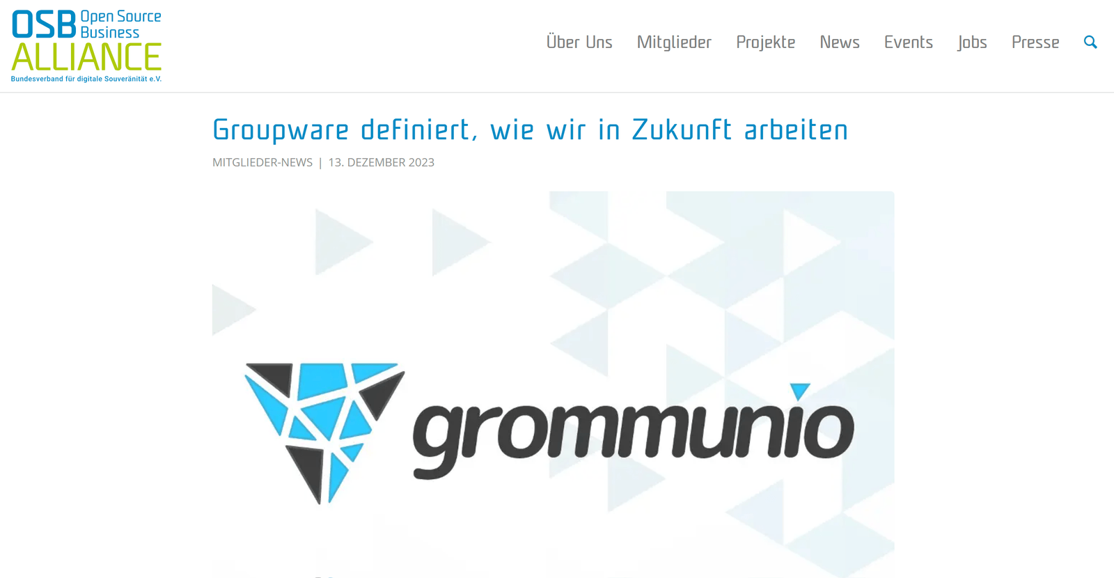 OSBA - Groupware defines, how we will work in future