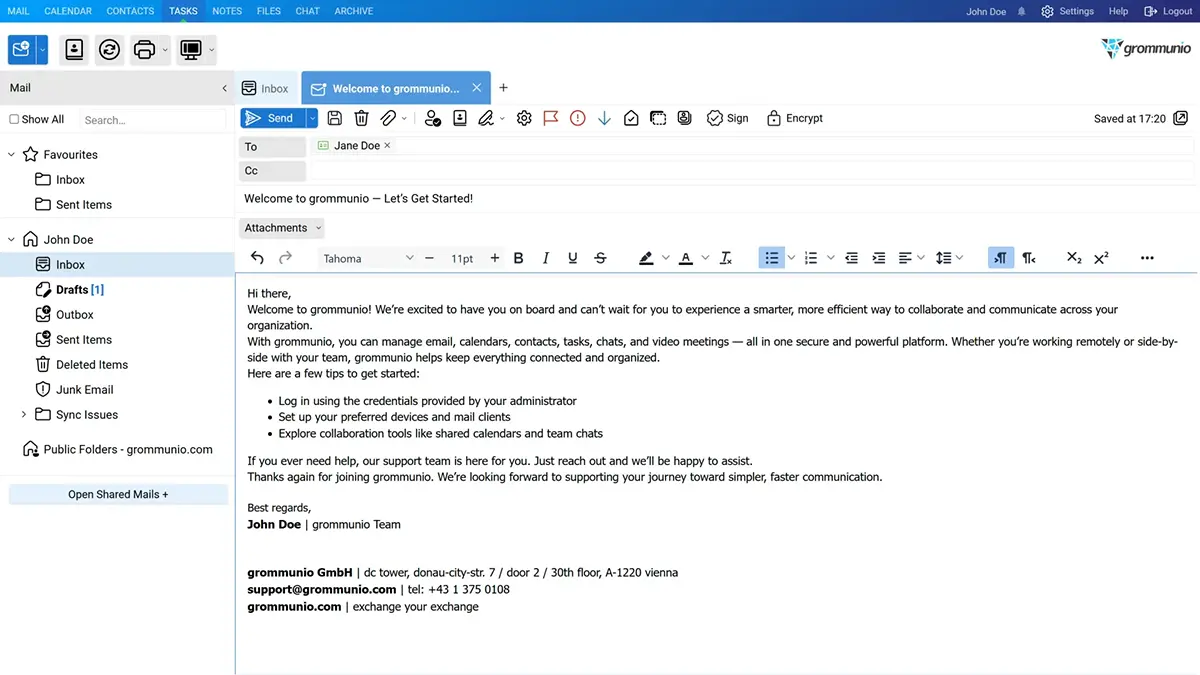 grommunio Desk – Die gesamte grommunio Oberfläche nativ auf dem Desktop